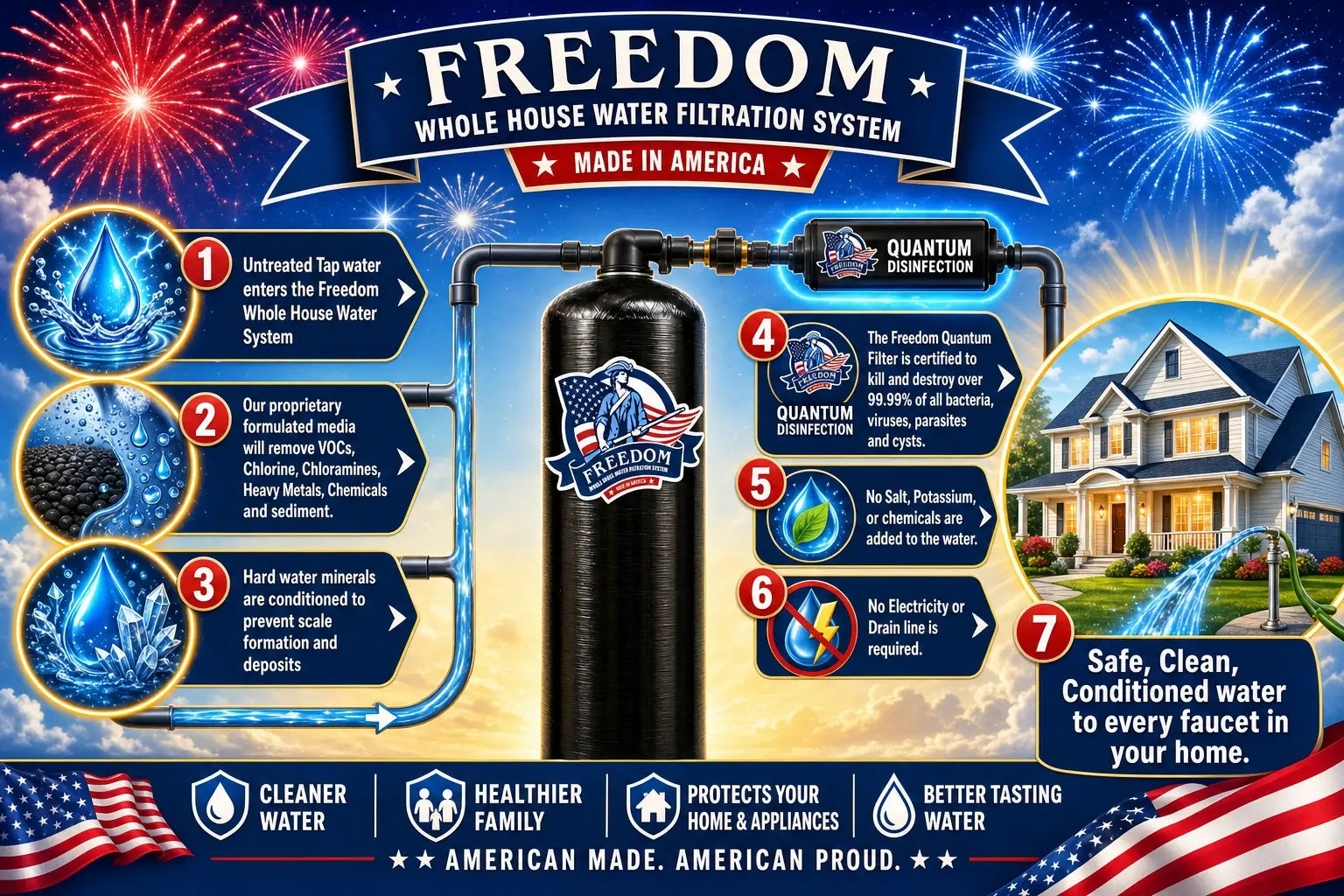 Freedom ECO-X 1054 Whole House Water Filtration System with Quantum Disinfection