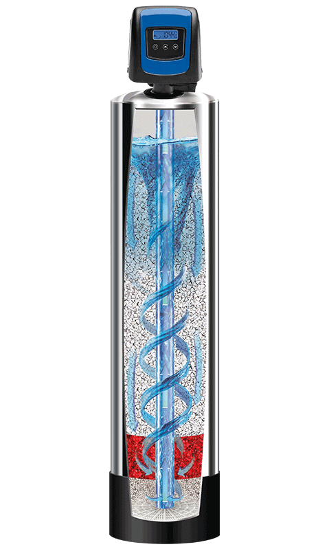 Animated diagram of water filter interior